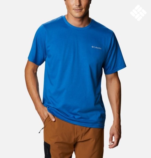 Columbia Sun Trek Kort Sleeve T-skjorte Herre Blå | 36012G