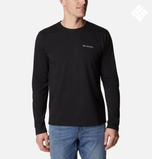 Columbia Sun Trek Long Sleeve Gensere Herre Svarte | 07123Q