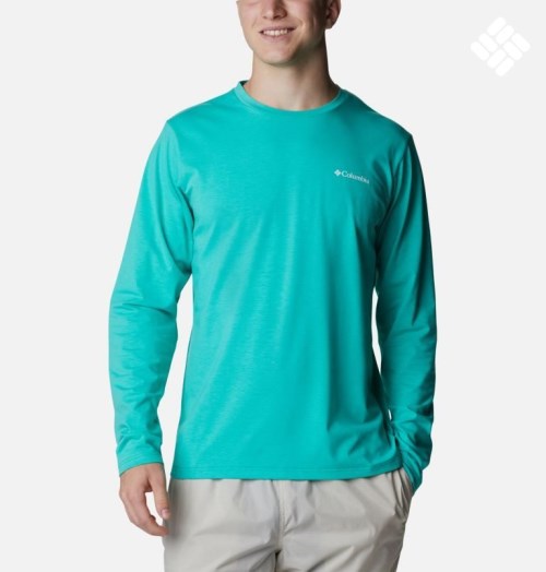 Columbia Sun Trek Long Sleeve Gensere Herre Turkis | 86740E