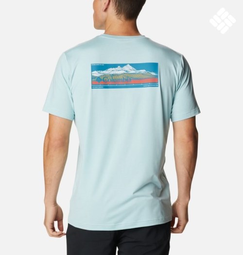 Columbia Tech Trail Graphic T-skjorte Herre Turkis | 73564N