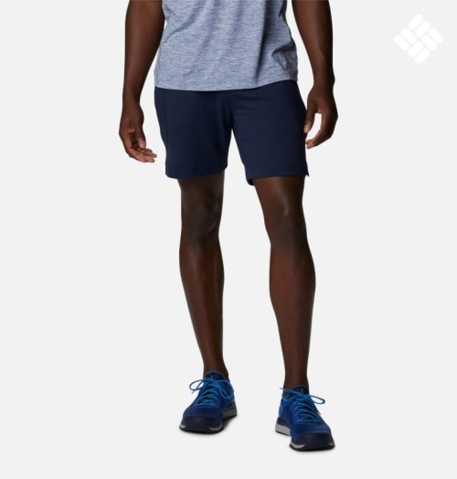 Columbia Tech Trail Knit Shorts Herre Marineblå | 69815Y