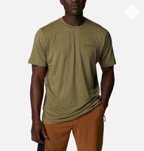 Columbia Tech Trail Novelty Pocket T-skjorte Herre Olivengrønne | 71698L