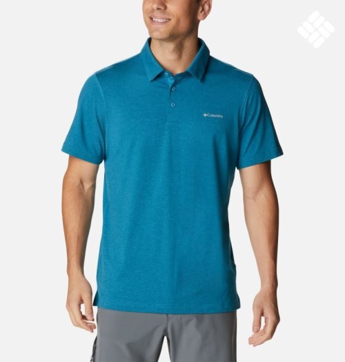 Columbia Tech Trail Polo T Skjorte Herre Blå | 68135D