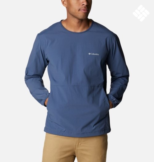 Columbia Tech Trail Woven Pullover Gensere Herre Marineblå | 24087G