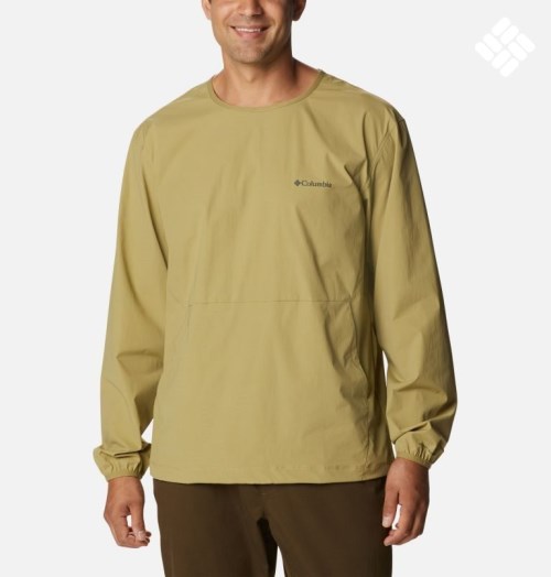 Columbia Tech Trail Woven Pullover Gensere Herre Olivengrønne | 62943N