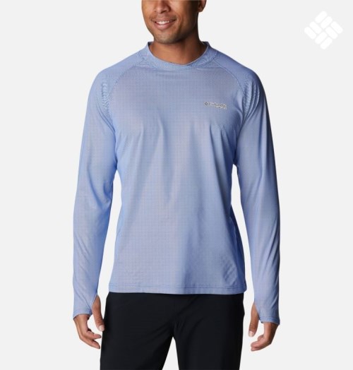 Columbia Terminal Deflector Ice Long Sleeve Gensere Herre Lyse Blå | 61425U