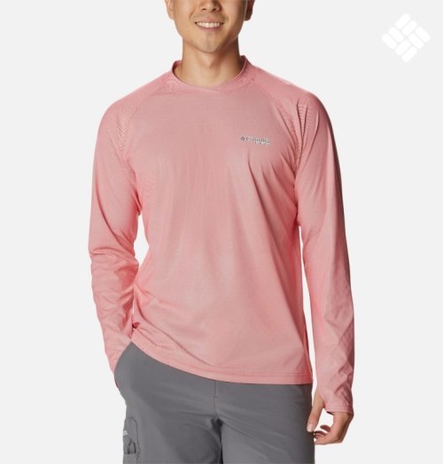 Columbia Terminal Deflector Ice Long Sleeve Gensere Herre Rosa | 81406A