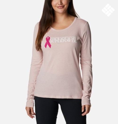 Columbia Tested Tough In Pink Long Sleeve Gensere Dame Rosa | 76512W