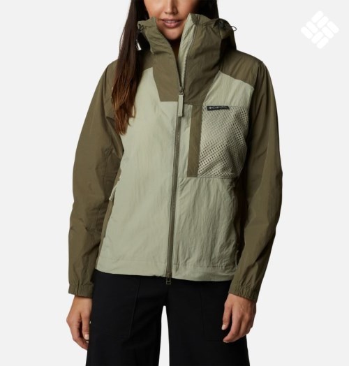 Columbia Wallowa Park Novelty Windbreaker Jakke Dame Olivengrønne | 64983P