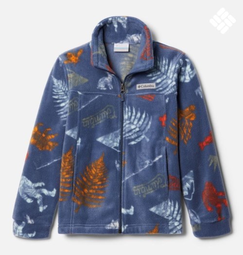 Columbia Zing III Printed Fleecejakker Barn Marineblå | 97815Z