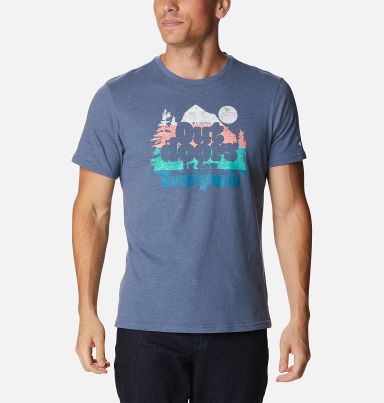 Columbia Alpine Way Graphic T-skjorte Herre Marineblå | 56378H