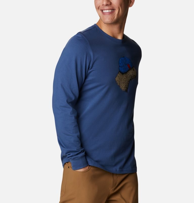 Columbia Apres Lifestyle Long Sleeve Graphic Gensere Herre Marineblå | 65492R