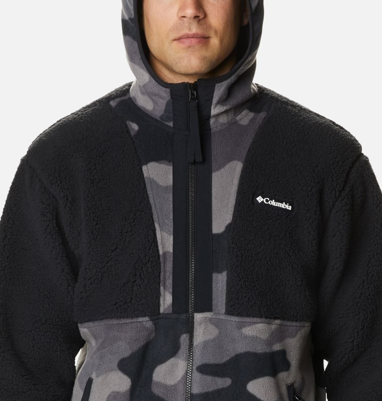 Columbia Back Bowl Sherpa Full Zip Hoodie Fleecejakker Herre Svarte Camouflage | 23718U