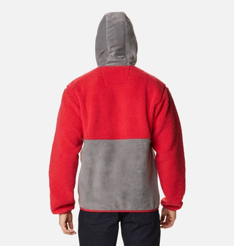 Columbia Back Bowl Sherpa Full Zip Hoodie Fleecejakker Herre Rød Grå | 62049L