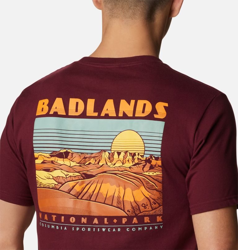 Columbia Badlands Park T-skjorte Herre Burgunder | 50286A