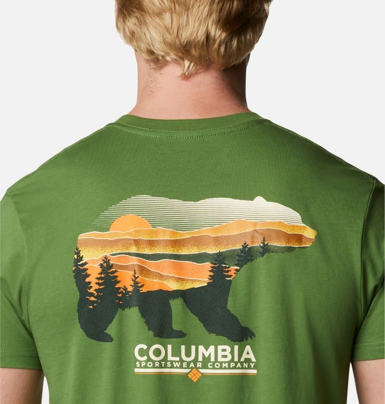 Columbia Bear Graphic T-skjorte Herre Grønn | 70824B