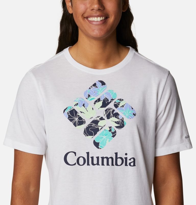 Columbia Bluebird Day Relaxed Crew Neck T-skjorte Dame Hvite | 37926N