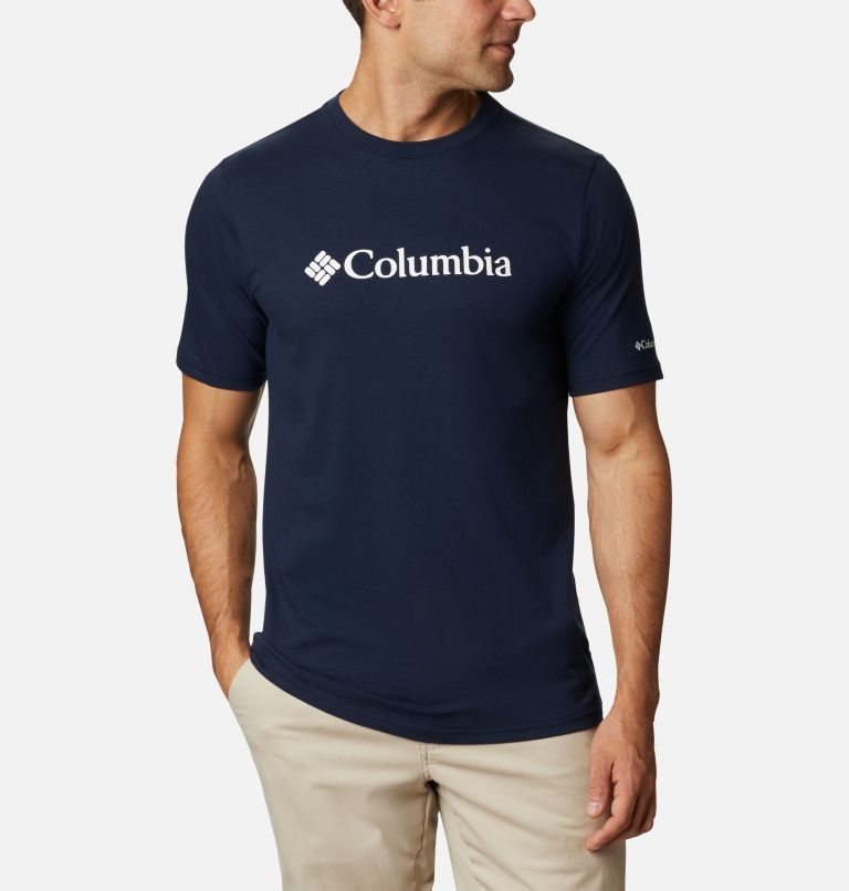 Columbia CSC Basic Logo Kort Sleeve T-skjorte Herre Marineblå | 72105D