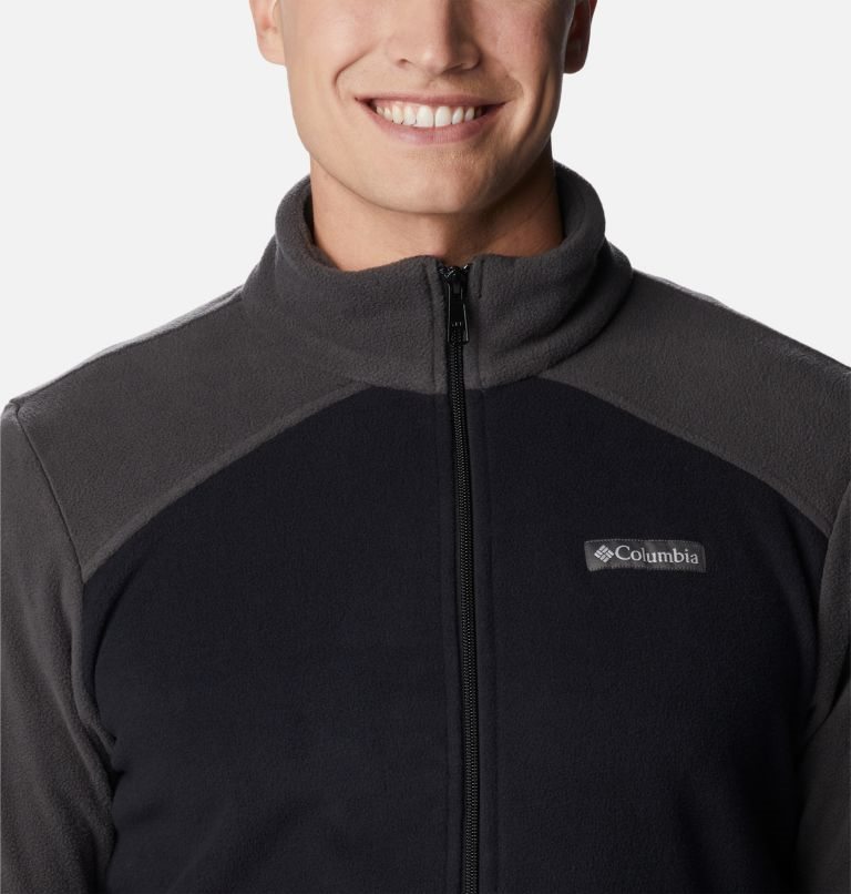 Columbia Castle Dale Full Zip Fleecejakker Herre Svarte Mørke Grå | 10269W