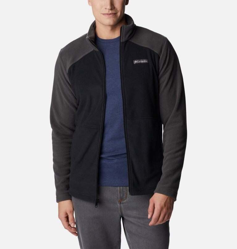 Columbia Castle Dale Full Zip Fleecejakker Herre Svarte Mørke Grå | 10269W