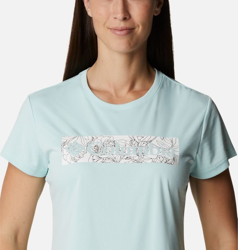 Columbia Cirro Ice Graphic Crew T-skjorte Dame Mint | 41709R