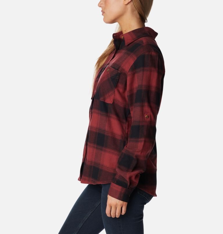 Columbia Clay Hills Stretch Flannel Skjorte Dame Rød | 52183H