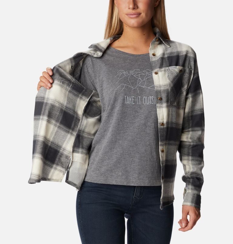 Columbia Clay Hills Stretch Flannel Skjorte Dame Grå | 71924C