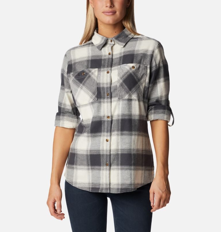 Columbia Clay Hills Stretch Flannel Skjorte Dame Grå | 71924C