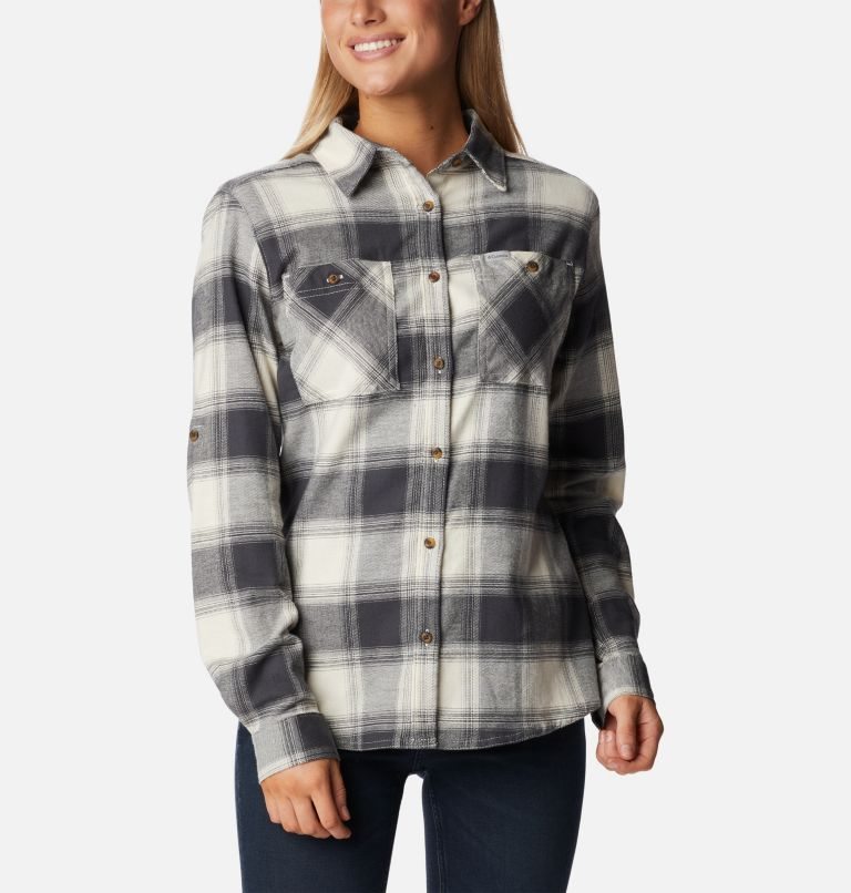 Columbia Clay Hills Stretch Flannel Skjorte Dame Grå | 71924C