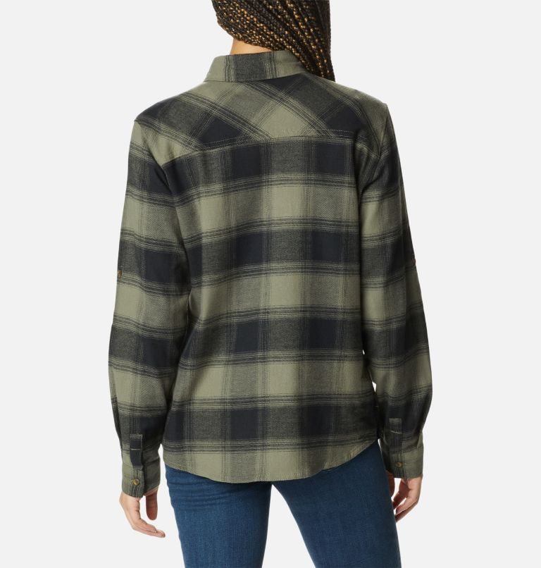 Columbia Clay Hills Stretch Flannel Skjorte Dame Olivengrønne | 84192J