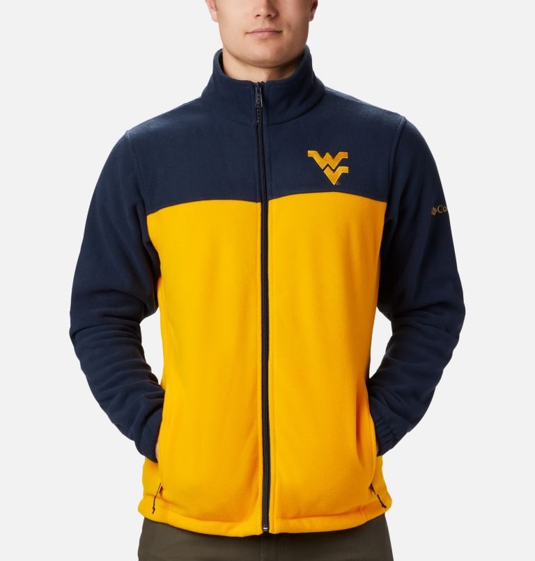 Columbia Collegiate Flanker III - West Virginia University Fleecejakker Herre Marineblå Gul | 87134O