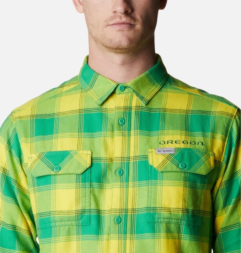 Columbia Collegiate Flare Gun Flannel Long Sleeve - Oregon Skjorte Herre Grønn | 18725N