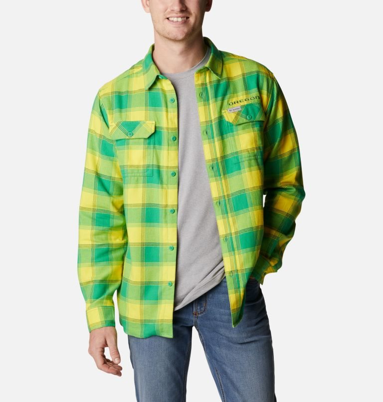 Columbia Collegiate Flare Gun Flannel Long Sleeve - Oregon Skjorte Herre Grønn | 18725N