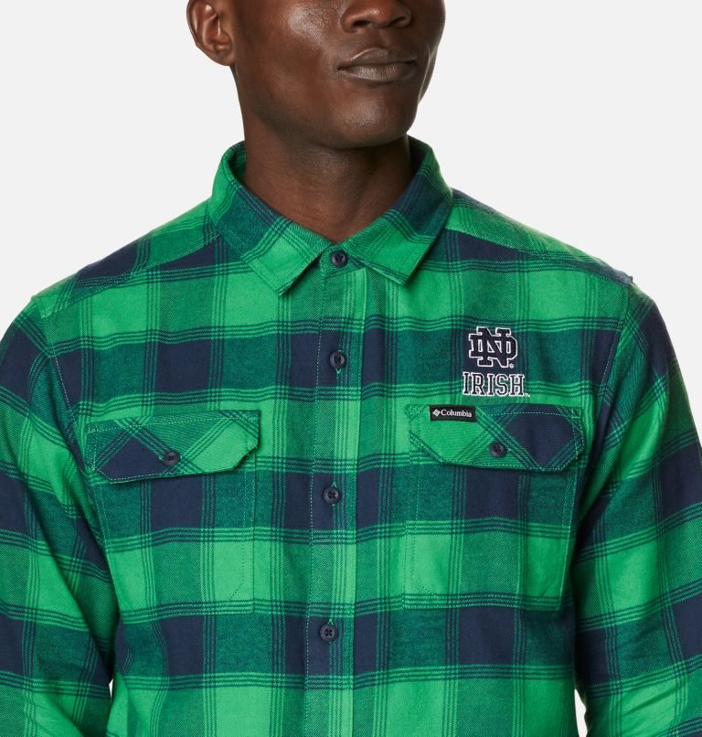 Columbia Collegiate Flare Gun Flannel Long Sleeve - Notre Dame Skjorte Herre Grønn | 52613H