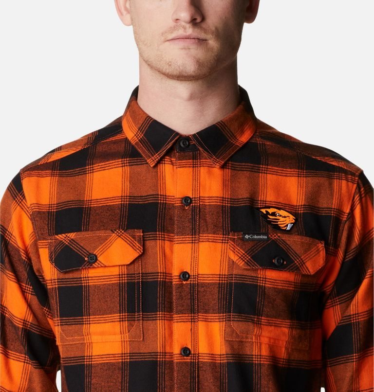 Columbia Collegiate Flare Gun Flannel Long Sleeve - Oregon State Skjorte Herre Oransje | 75210M