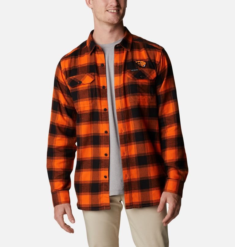 Columbia Collegiate Flare Gun Flannel Long Sleeve - Oregon State Skjorte Herre Oransje | 75210M