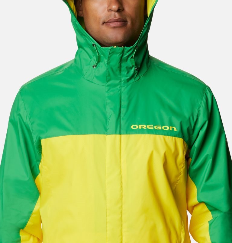 Columbia Collegiate Glennaker Storm - Oregon Jakke Herre Grønn Gul | 12795Z