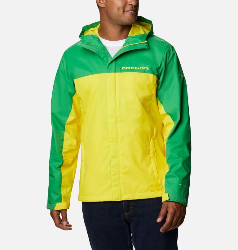 Columbia Collegiate Glennaker Storm - Oregon Jakke Herre Grønn Gul | 12795Z