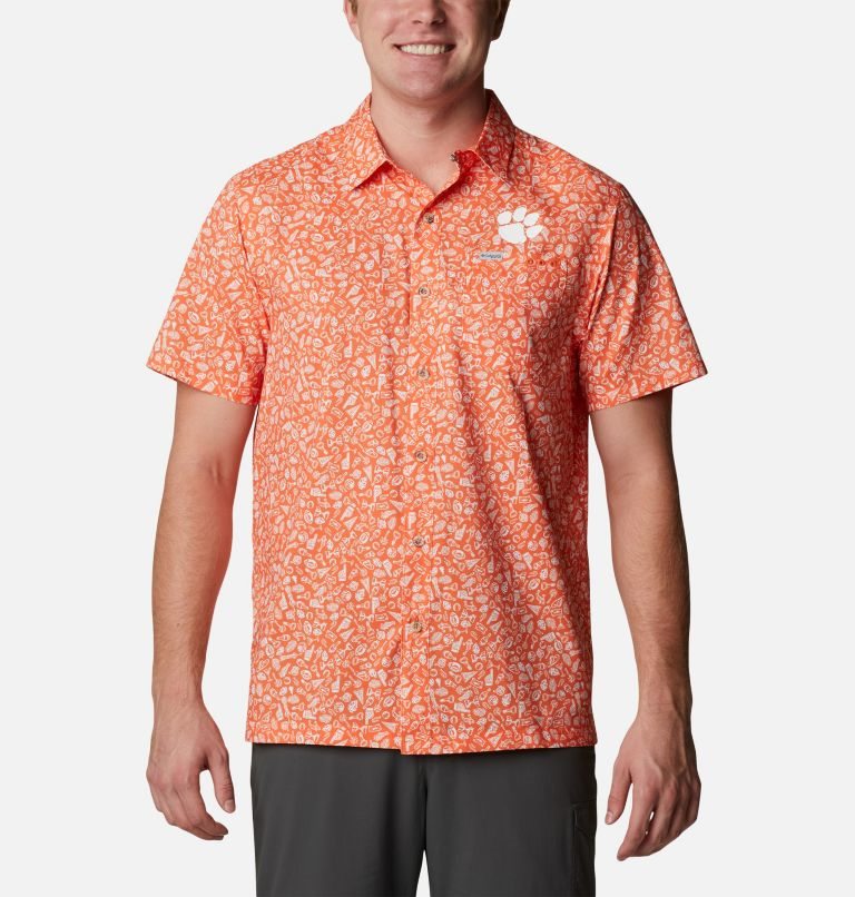 Columbia Collegiate PFG Super Slack Tide - Clemson Skjorte Herre Oransje | 79021B