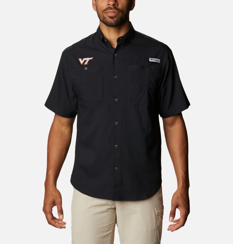 Columbia Collegiate PFG Tamiami Kort Sleeve - Virginia Tech Skjorte Herre Svarte | 39017E