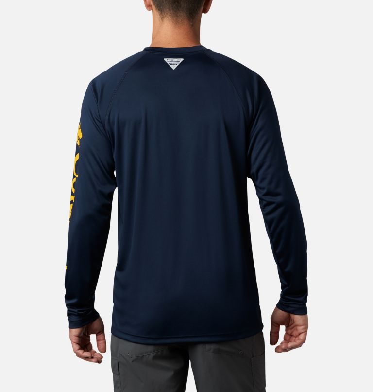 Columbia Collegiate PFG Terminal Tackle Long Sleeve - West Virginia Gensere Herre Marineblå | 56978D