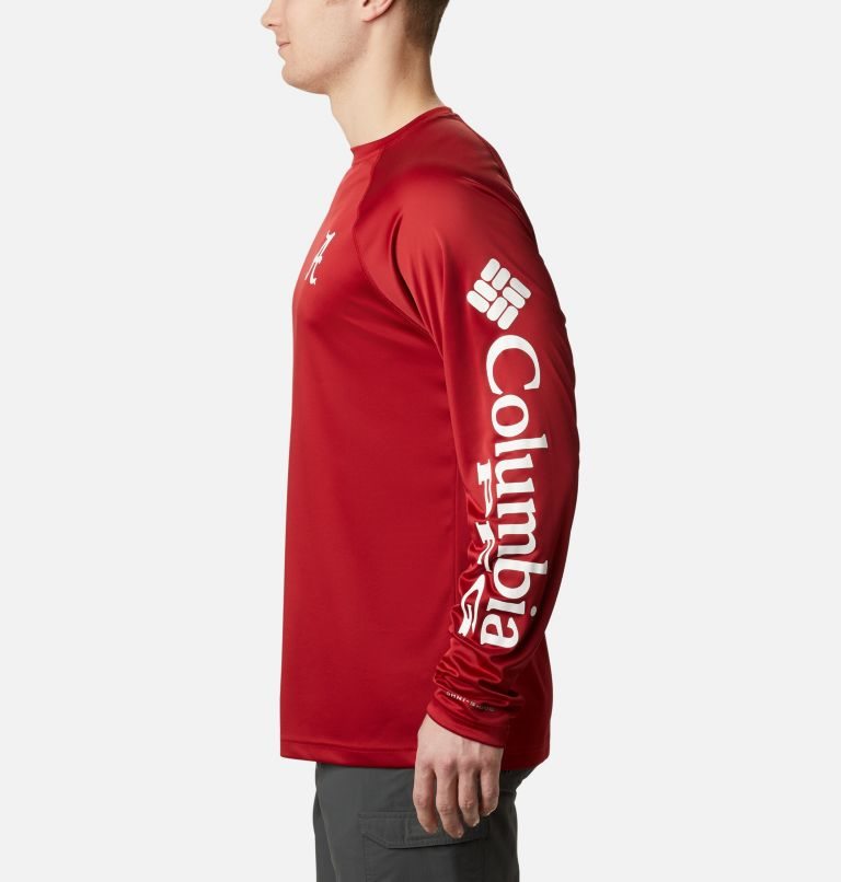 Columbia Collegiate PFG Terminal Tackle Long Sleeve - Alabama Gensere Herre Rød | 65249Z