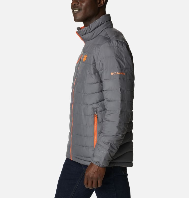 Columbia Collegiate Powder Lite - Clemson Jakke Herre Grå | 40385V