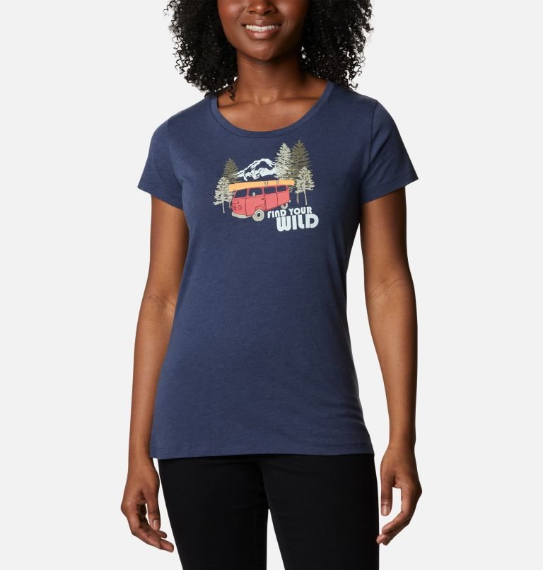 Columbia Daisy Days Graphic T-skjorte Dame Marineblå | 74932T