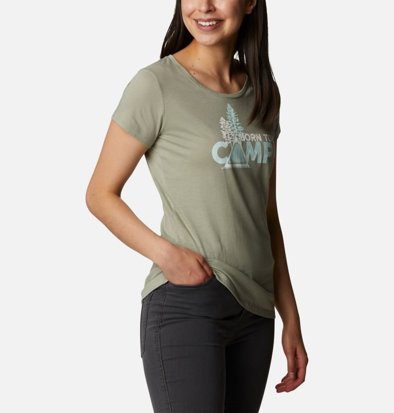 Columbia Daisy Days Graphic T-skjorte Dame Olivengrønne | 79046D