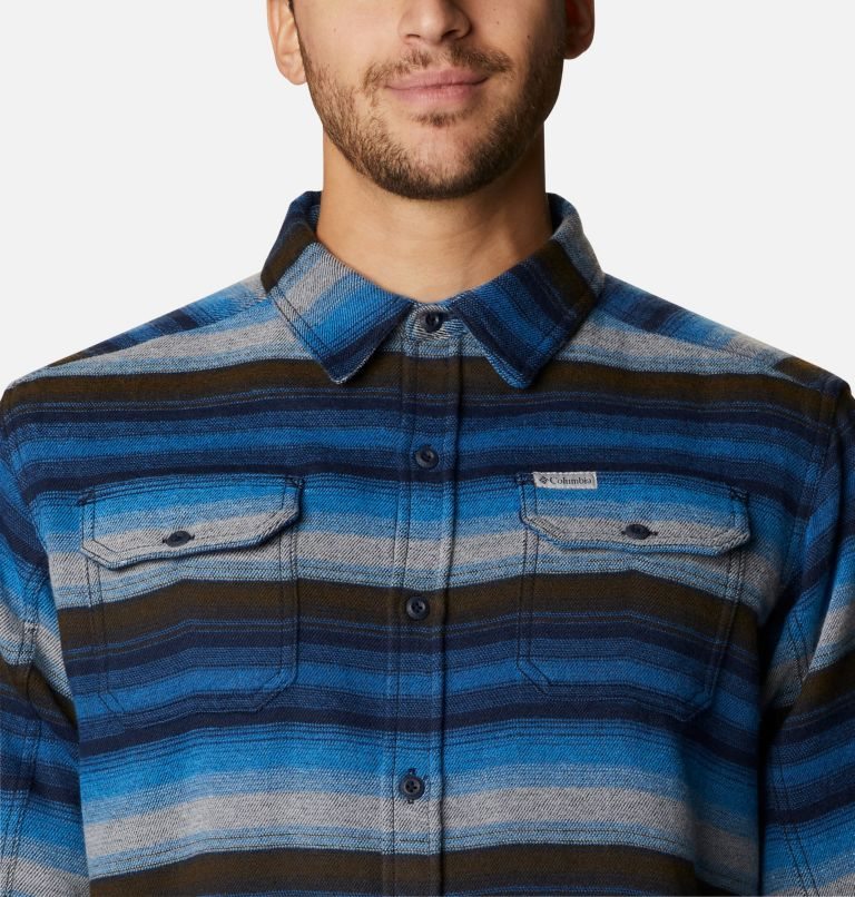 Columbia Deschutes River Heavyweight Flannel Skjorte Herre Stripete | 90716G