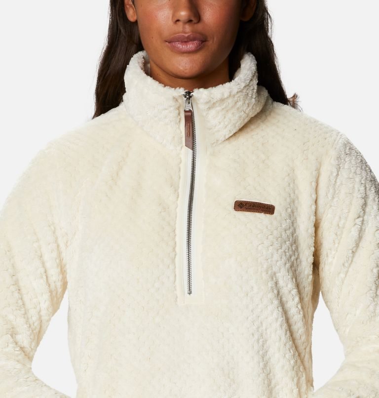 Columbia Fireside Quarter Zip Sherpa Fleece Gensere Dame Pisket Krem | 45109F