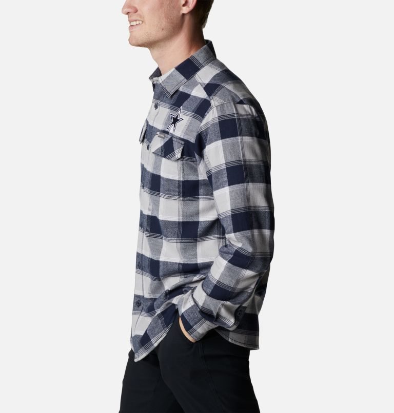 Columbia Flare Gun Flannel Long Sleeve - Dallas Cowboys Skjorte Herre Svarte Grå | 03241A