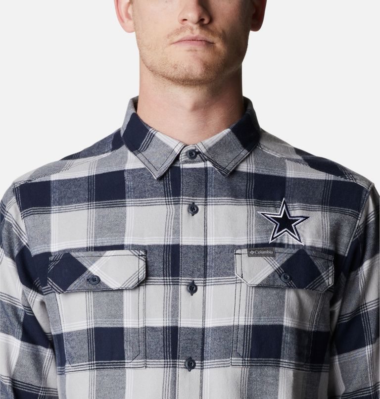 Columbia Flare Gun Flannel Long Sleeve - Dallas Cowboys Skjorte Herre Svarte Grå | 03241A