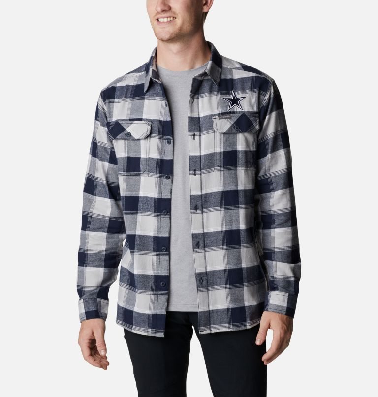 Columbia Flare Gun Flannel Long Sleeve - Dallas Cowboys Skjorte Herre Svarte Grå | 03241A